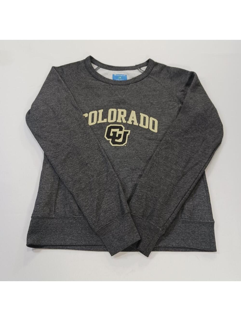 Champion Colorado University Girl's Small Gray Sweatshirt Hoodie Future Friendly